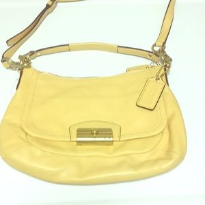 COACH KRISTEN Buttercup Yel LEATHER CROSSBODY PURS